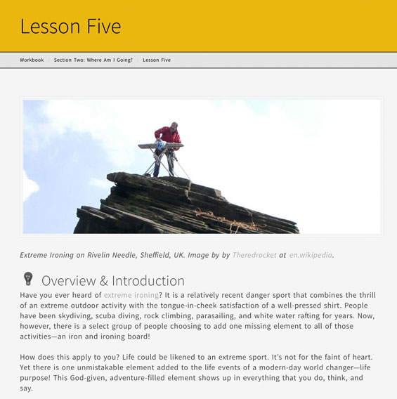 Life Purpose Planning Lesson Five Example Life Purpose Planning Lesson Five Example